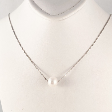 Střbrný náhrdelník s perlou 8mm